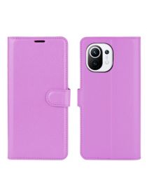 Brodef Wallet Чехол книжка кошелек для Xiaomi Mi 11 фиолетовый