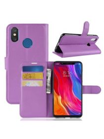Brodef Wallet Чехол книжка кошелек для Xiaomi Mi 8 фиолетовый