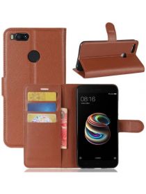 Brodef Wallet Чехол книжка кошелек для Xiaomi Mi A1 / Xiaomi Mi 5X коричневый