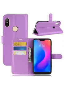 Brodef Wallet Чехол книжка кошелек для Xiaomi Mi A2 Lite / Xiaomi Redmi 6 Pro фиолетовый