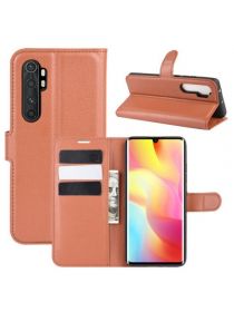 Brodef Wallet Чехол книжка кошелек для Xiaomi Mi Note 10 Lite коричневый