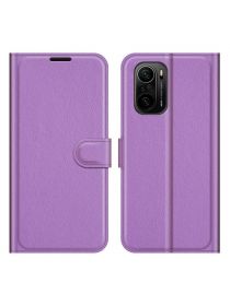 Brodef Wallet Чехол книжка кошелек для Xiaomi Poco F3 фиолетовый