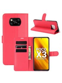 Brodef Wallet Чехол книжка кошелек для Xiaomi Poco X3 NFC красный