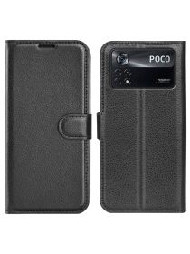Brodef Wallet Чехол книжка кошелек для Xiaomi Poco X4 Pro 5G черный