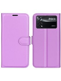 Brodef Wallet Чехол книжка кошелек для Xiaomi Poco X4 Pro 5G фиолетовый