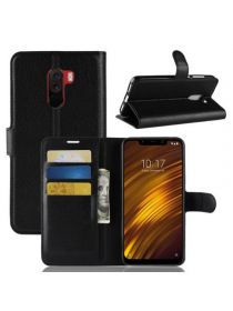 Brodef Wallet Чехол книжка кошелек для Xiaomi Pocophone F1 черный