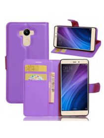 Brodef Wallet Чехол книжка кошелек для Xiaomi Redmi 4 / Redmi 4 Pro фиолетовый