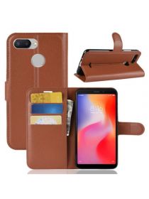Brodef Wallet Чехол книжка кошелек для Xiaomi Redmi 6 коричневый