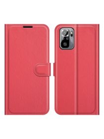 Brodef Wallet Чехол книжка кошелек для Xiaomi Redmi Note 10 красный