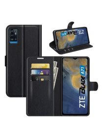 Brodef Wallet Чехол книжка кошелек для ZTE Blade A71 черный