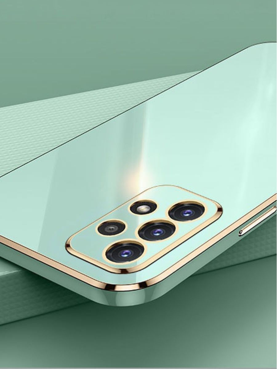 6D Силиконовый чехол бампер с защитой камеры на Samsung Galaxy A23 Розовое Золото