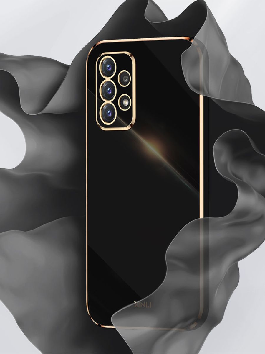 6D Силиконовый чехол бампер с защитой камеры на Samsung Galaxy A51 Черный