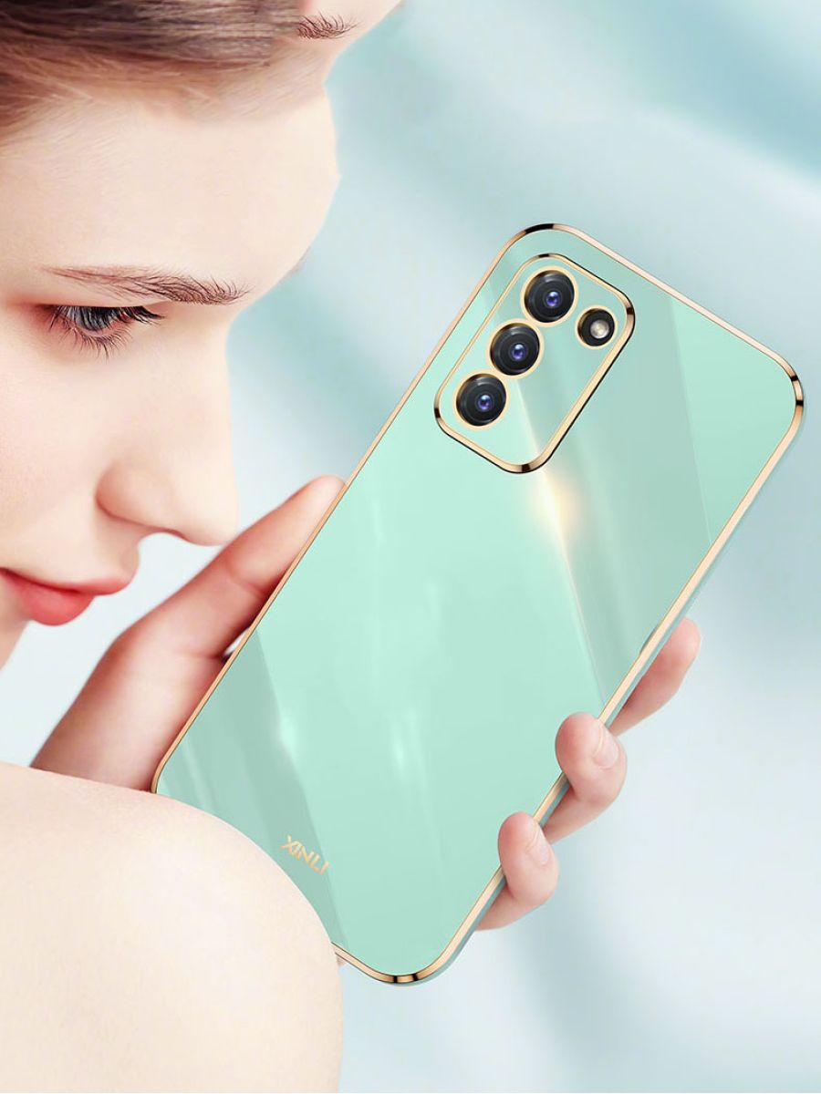 6D Силиконовый чехол бампер с защитой камеры на Samsung Galaxy S20 FE Розовое Золото