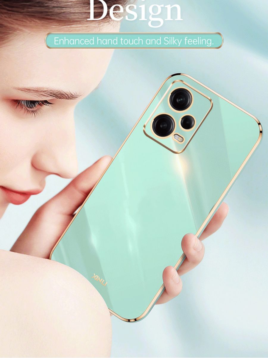 6D Силиконовый чехол бампер с защитой камеры на Xiaomi Poco X5 Зеленый