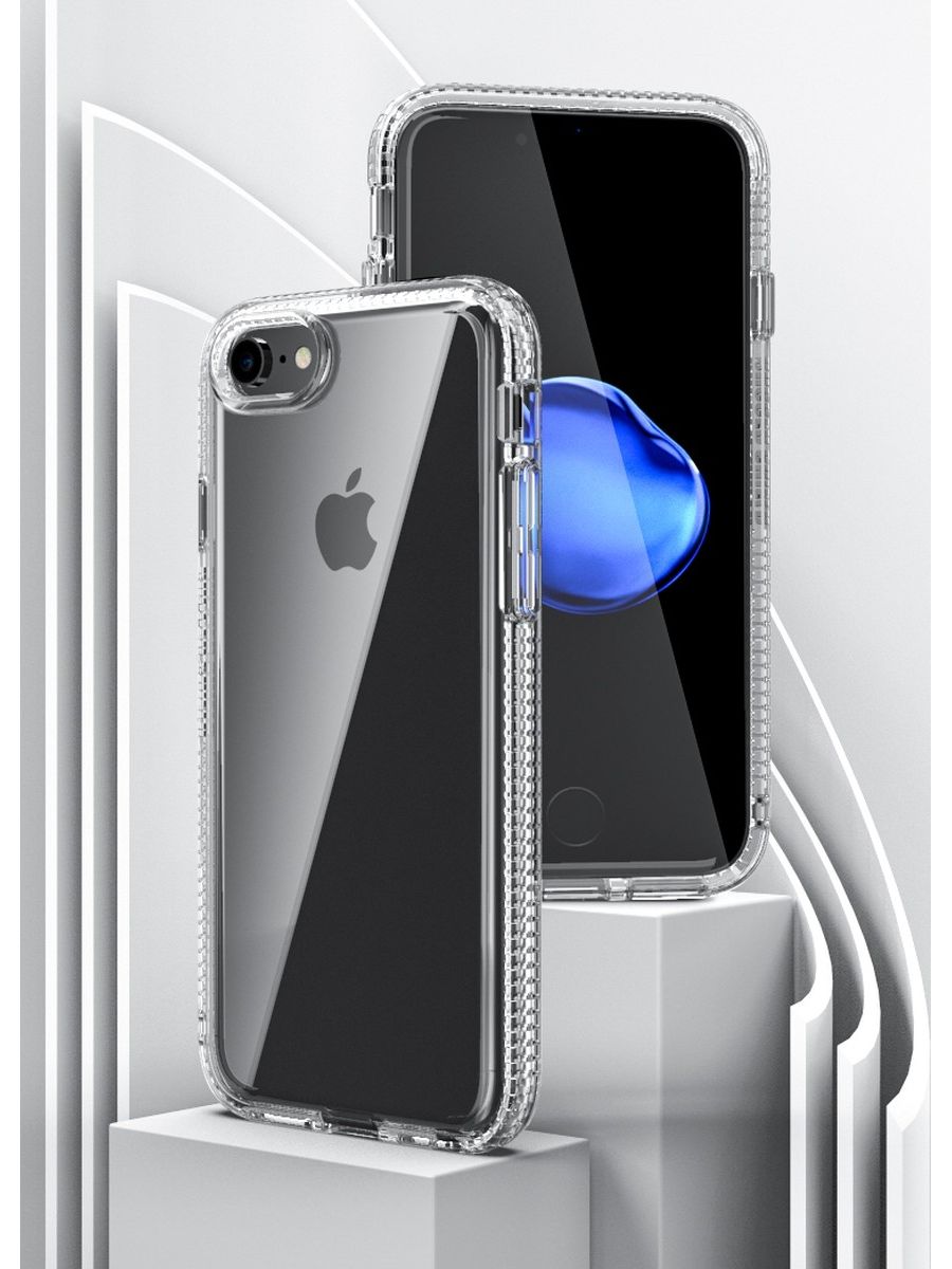 AirSoft Противоударный силиконовый прозрачный чехол для iPhone SE 2020 / iPhone 7 / iPhone 8 Прозрачный