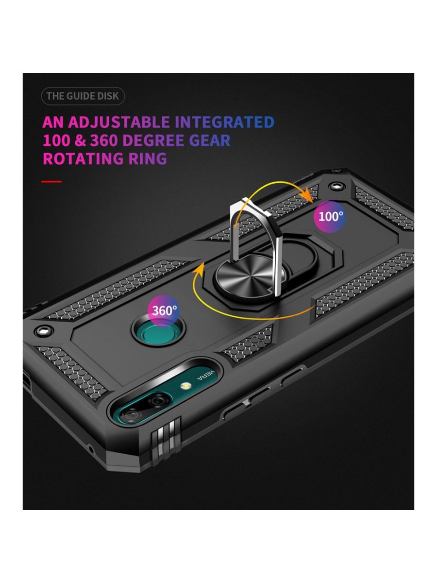 ArmaRing чехол с кольцом подставкой и автодержателем для Huawei Honor 9X / P Smart Z Черный