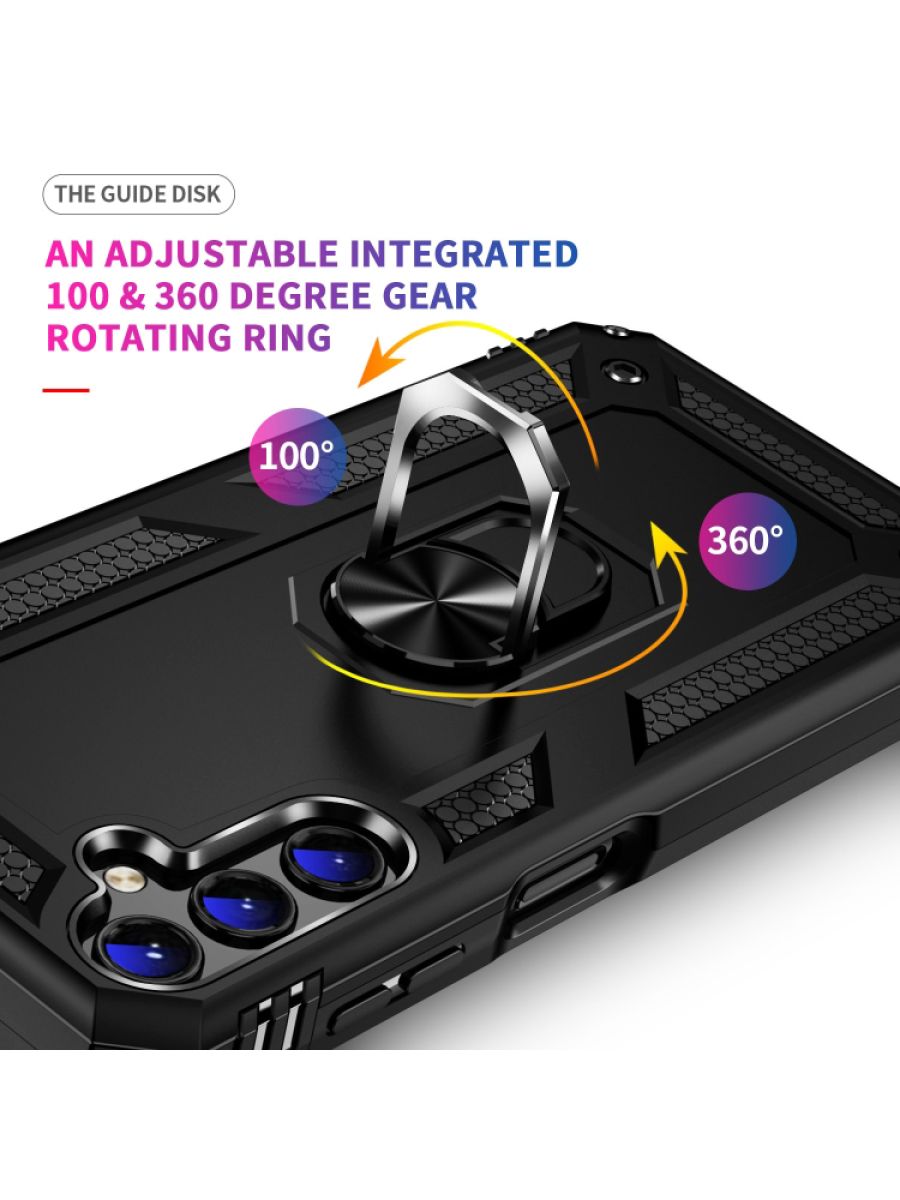 ArmaRing чехол с кольцом подставкой и автодержателем для Samsung Galaxy A14 Черный