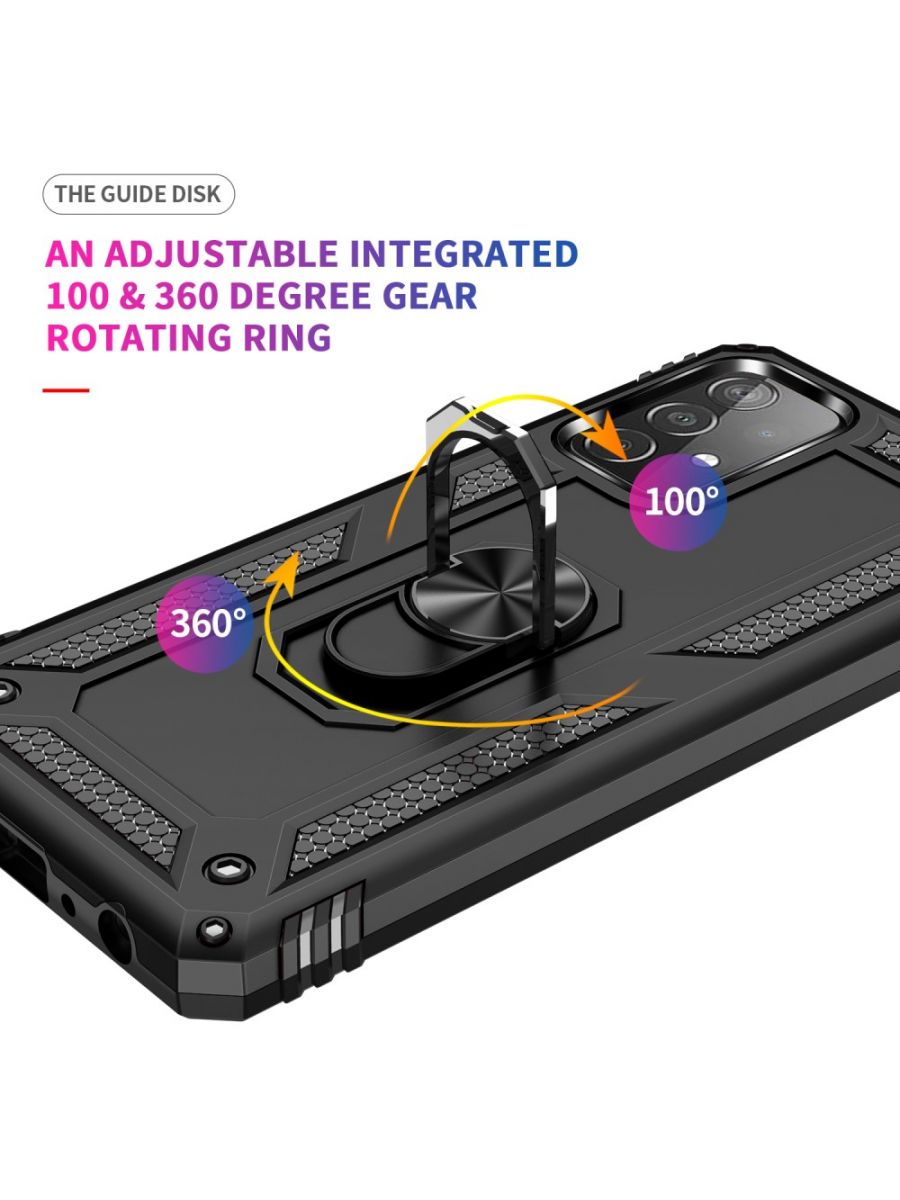 ArmaRing чехол с кольцом подставкой и автодержателем для Samsung Galaxy A52 Черный