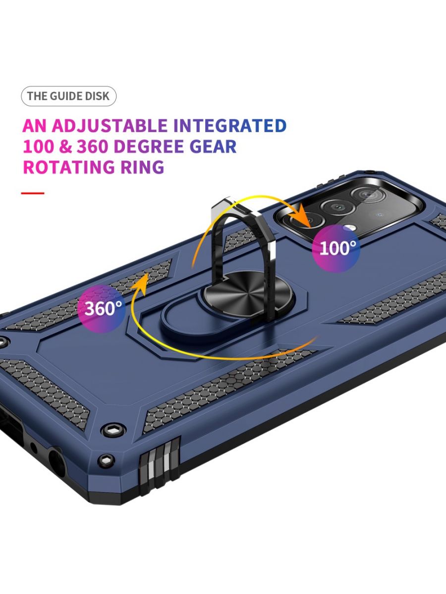 ArmaRing чехол с кольцом подставкой и автодержателем для Samsung Galaxy A52 Синий