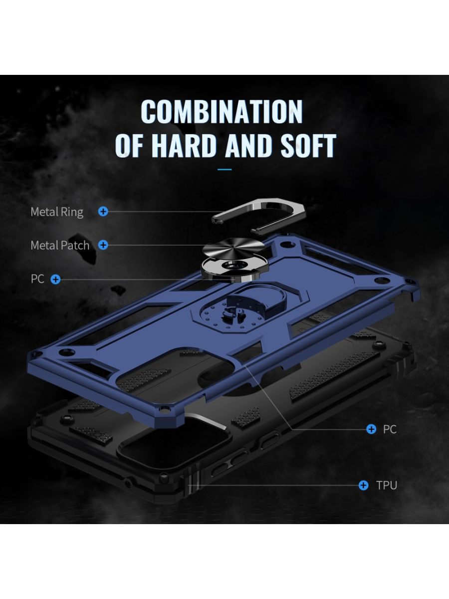 ArmaRing чехол с кольцом подставкой и автодержателем для Samsung Galaxy A73 Синий