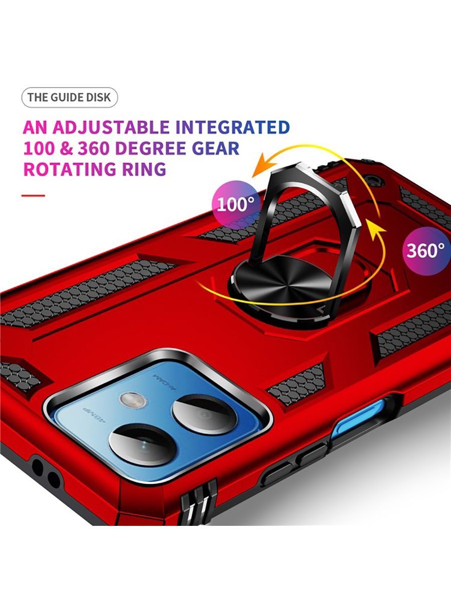 ArmaRing чехол с кольцом подставкой и автодержателем для Xiaomi Poco X5 Красный