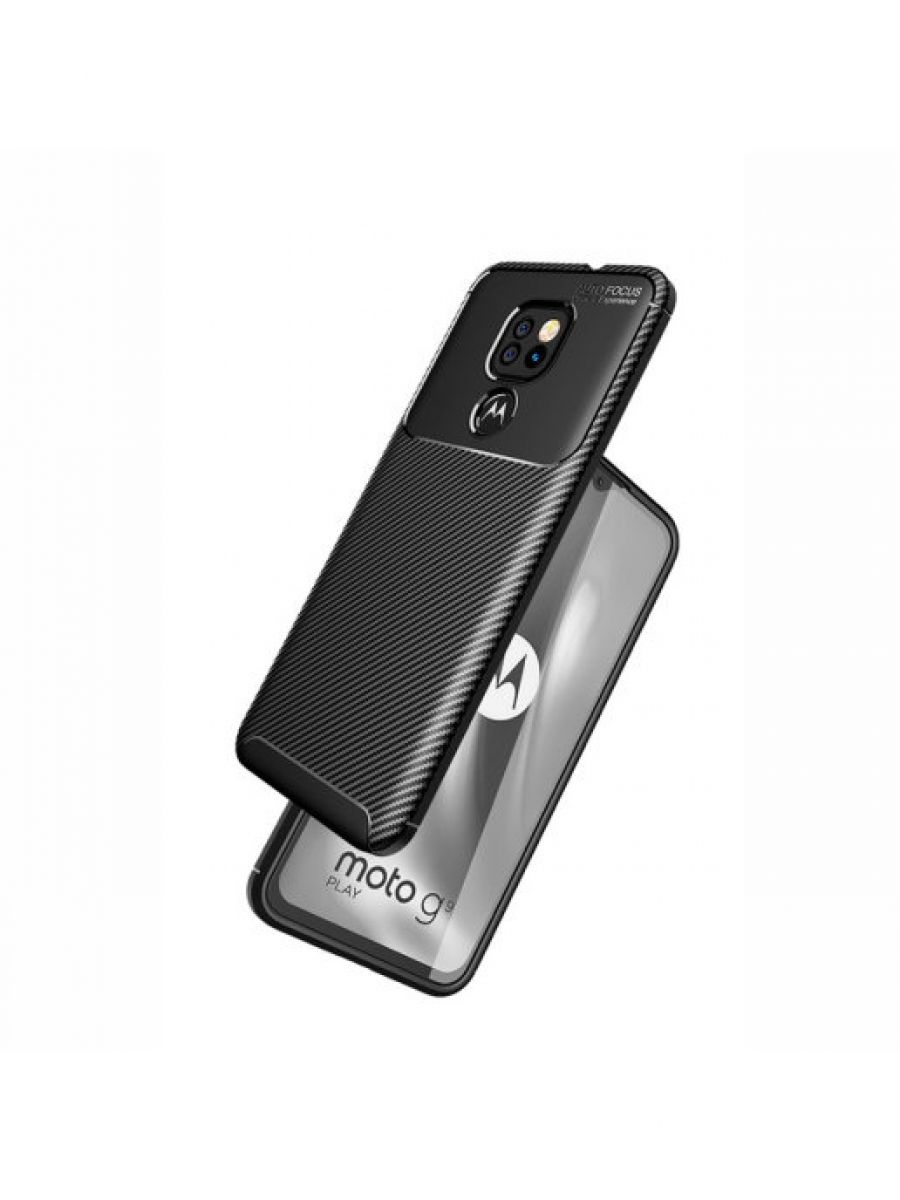 Brodef Beetle Силиконовый чехол для Motorola Moto G9 Play / Moto E7 Plus Черный