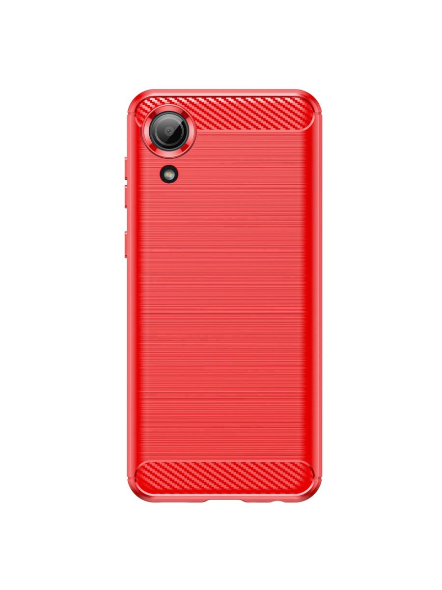 Brodef Carbon Силиконовый чехол для Samsung Galaxy A03 Core Красный