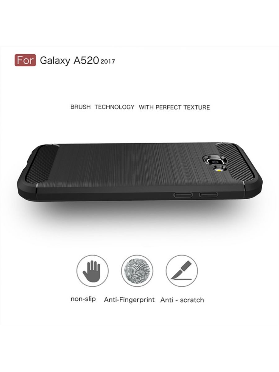 Brodef Carbon Силиконовый чехол для Samsung Galaxy A5 2017 Черный