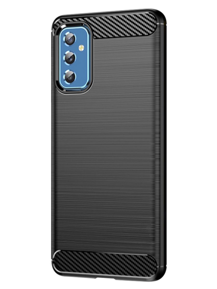 Brodef Carbon Силиконовый чехол для Samsung Galaxy M52 Черный