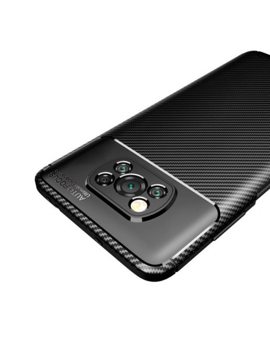 Brodef Beetle Силиконовый чехол для Xiaomi Poco X3 NFC черный
