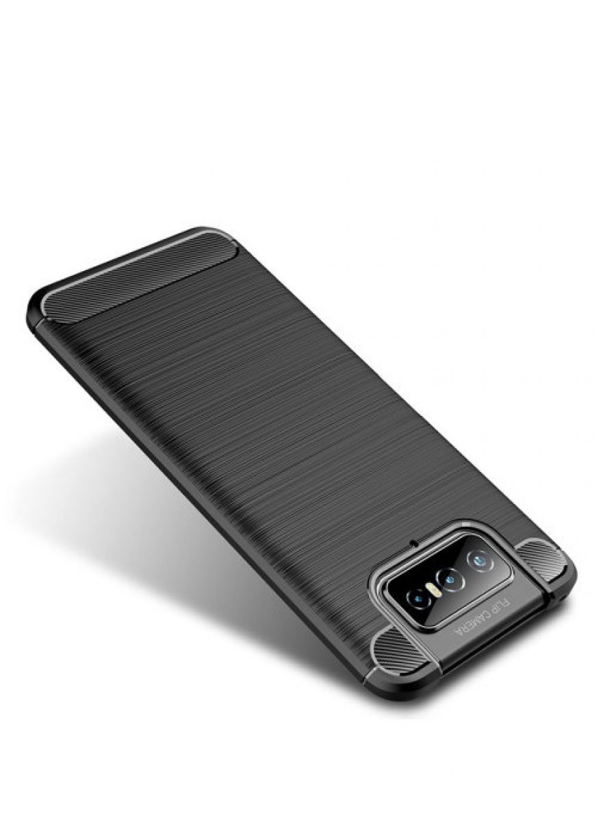 Brodef Carbon Силиконовый чехол для Asus Zenfone 7 ZS670KS черный