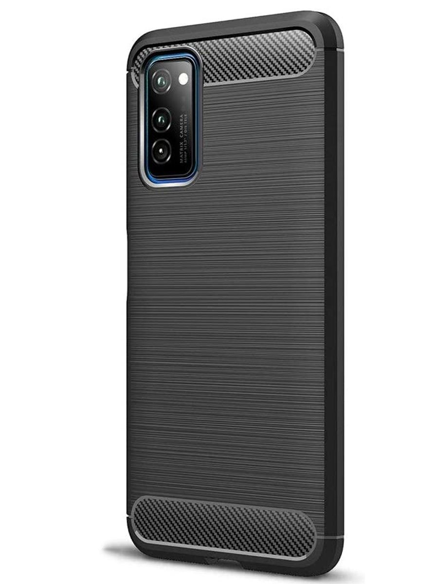 Brodef Carbon Силиконовый чехол для Huawei Honor 30 черный