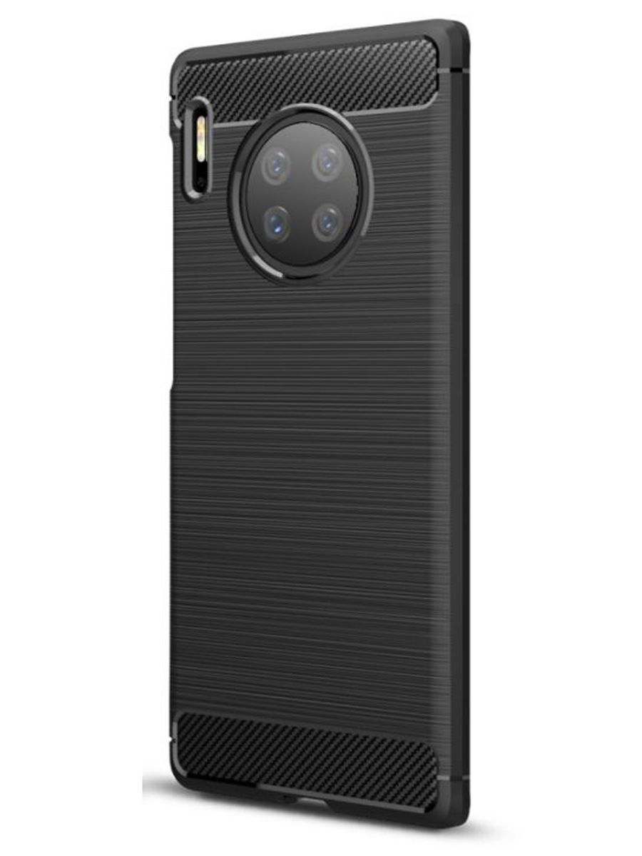 Brodef Carbon Силиконовый чехол для Huawei Mate 30 Pro Черный