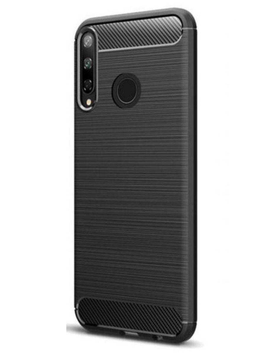 Brodef Carbon Силиконовый чехол для Huawei P40 lite E / Honor 9C Черный