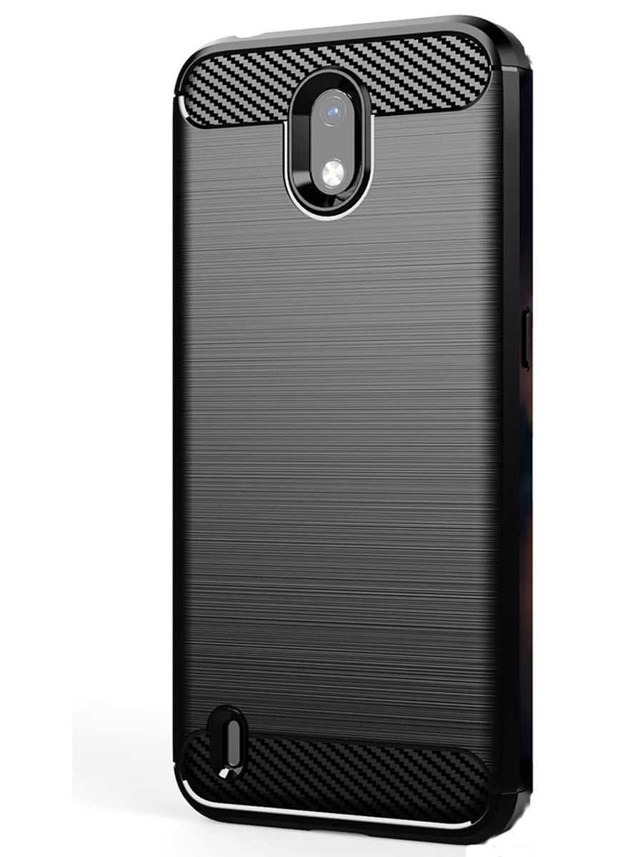 Brodef Carbon Силиконовый чехол для Nokia 1.3 черный