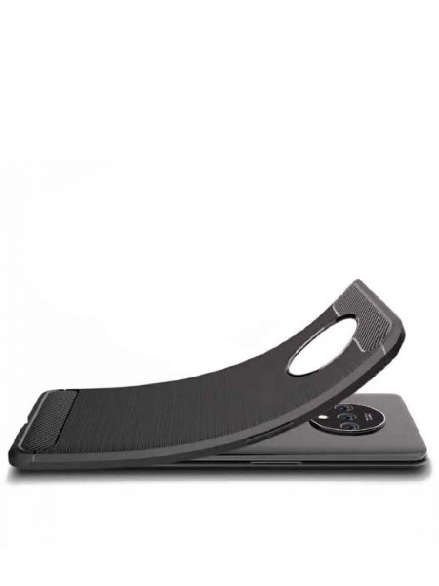 Brodef Carbon Силиконовый чехол для OnePlus 7T Черный