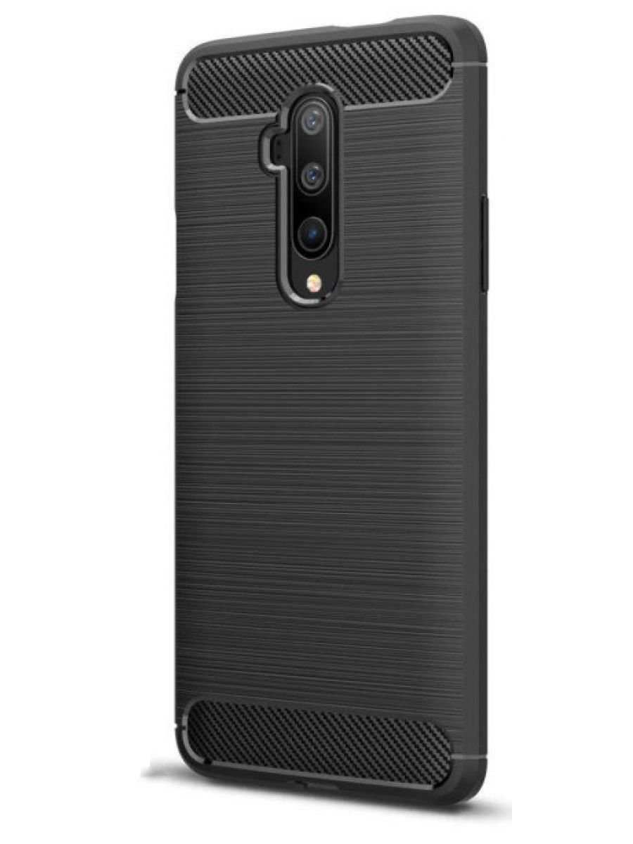 Brodef Carbon Силиконовый чехол для OnePlus 7T Pro Черный