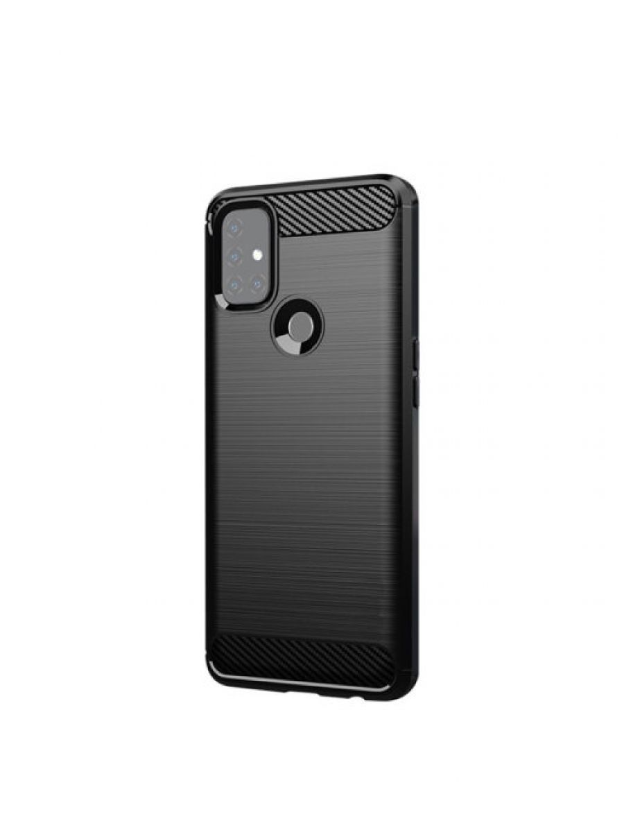 Brodef Carbon Силиконовый чехол для OnePlus Nord N10 черный
