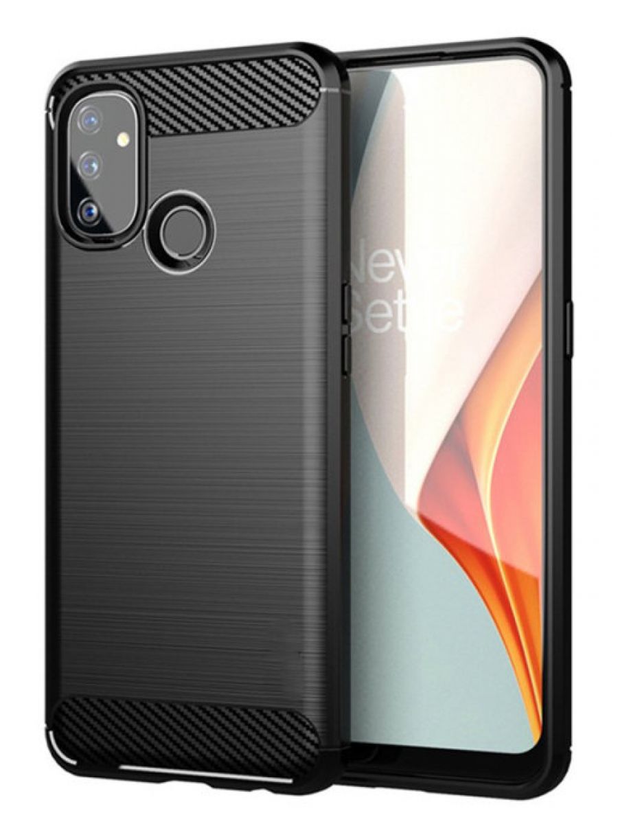 Brodef Carbon Силиконовый чехол для OnePlus Nord N100 черный