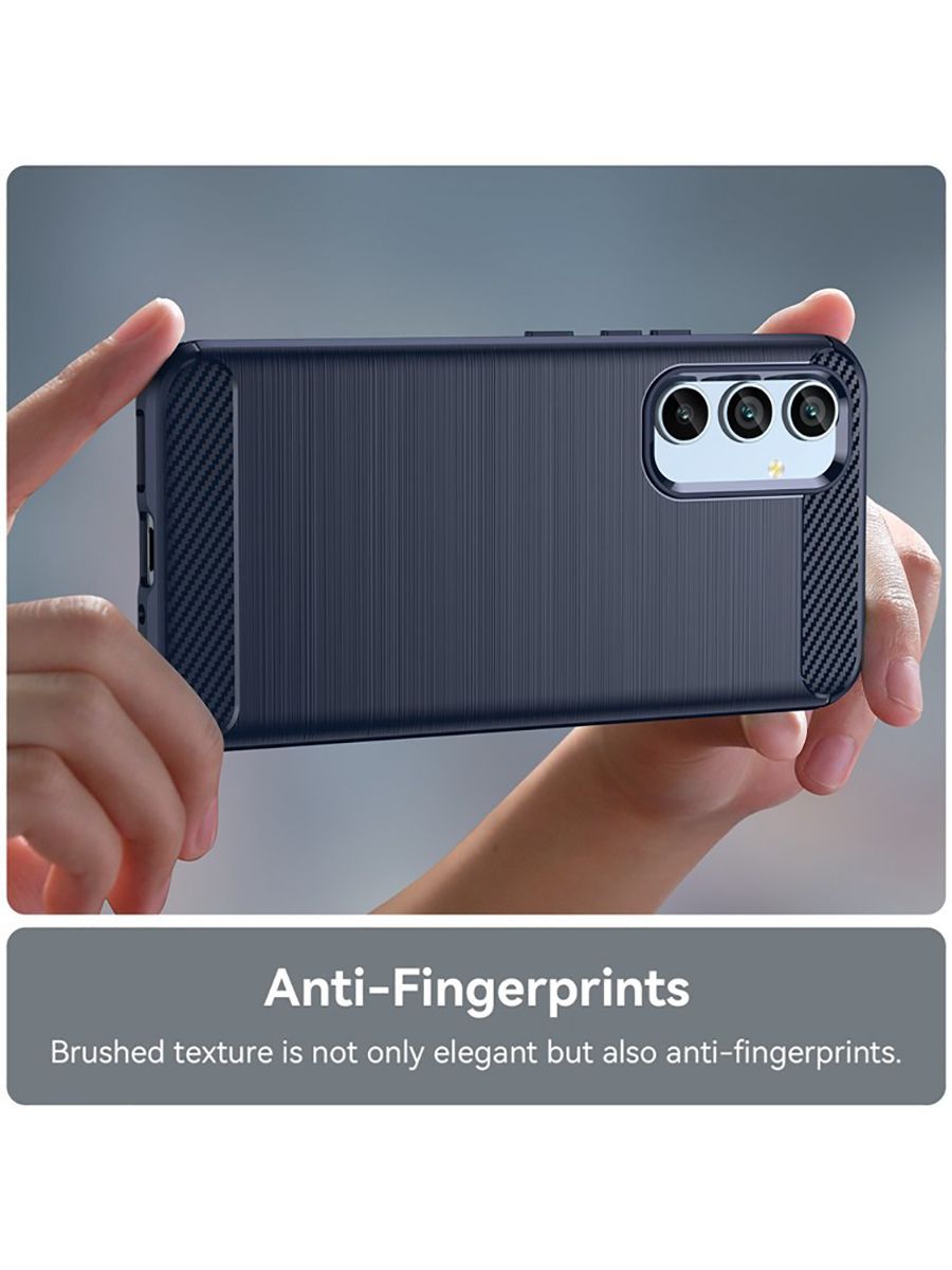 Brodef Carbon Силиконовый чехол для Samsung Galaxy A54 Синий