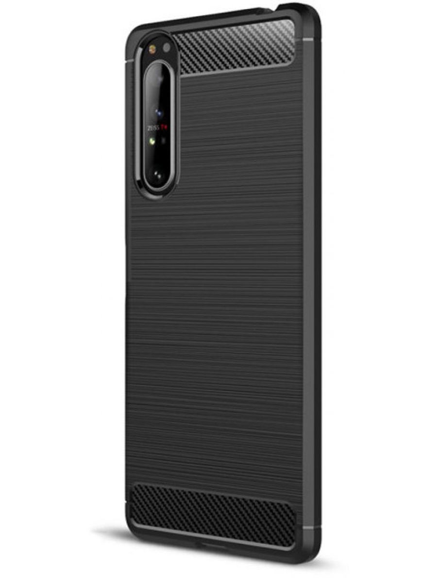Brodef Carbon Силиконовый чехол для Sony Xperia 1 II черный