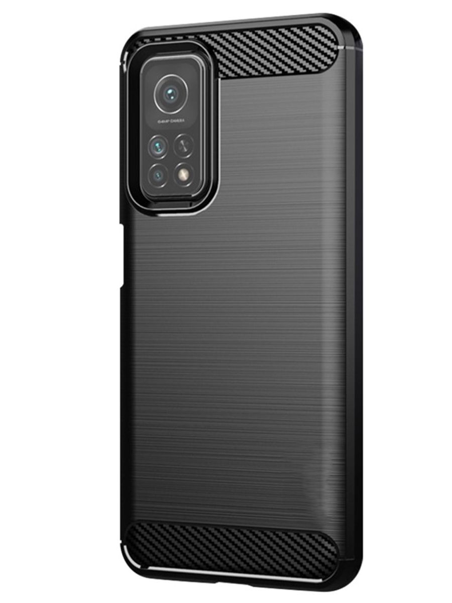Brodef Carbon Силиконовый чехол для Xiaomi Mi 10T черный