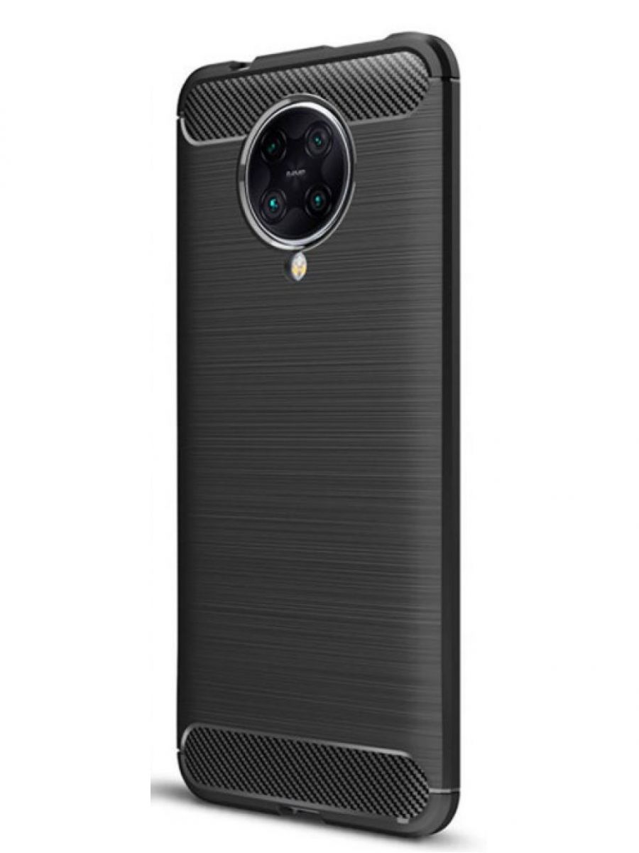 Brodef Carbon Силиконовый чехол для Xiaomi Poco F2 Pro черный