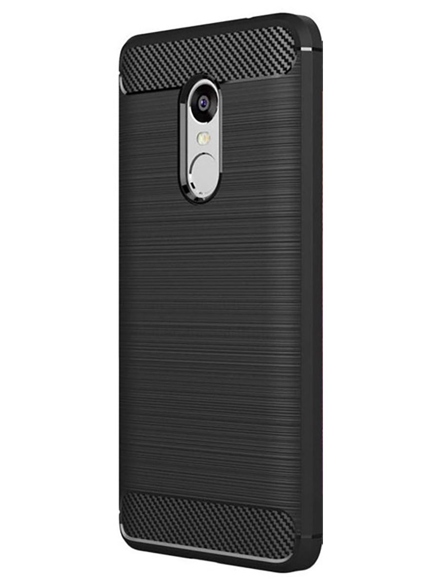 Brodef Carbon Силиконовый чехол для Xiaomi Redmi Note 4 / 4X Черный