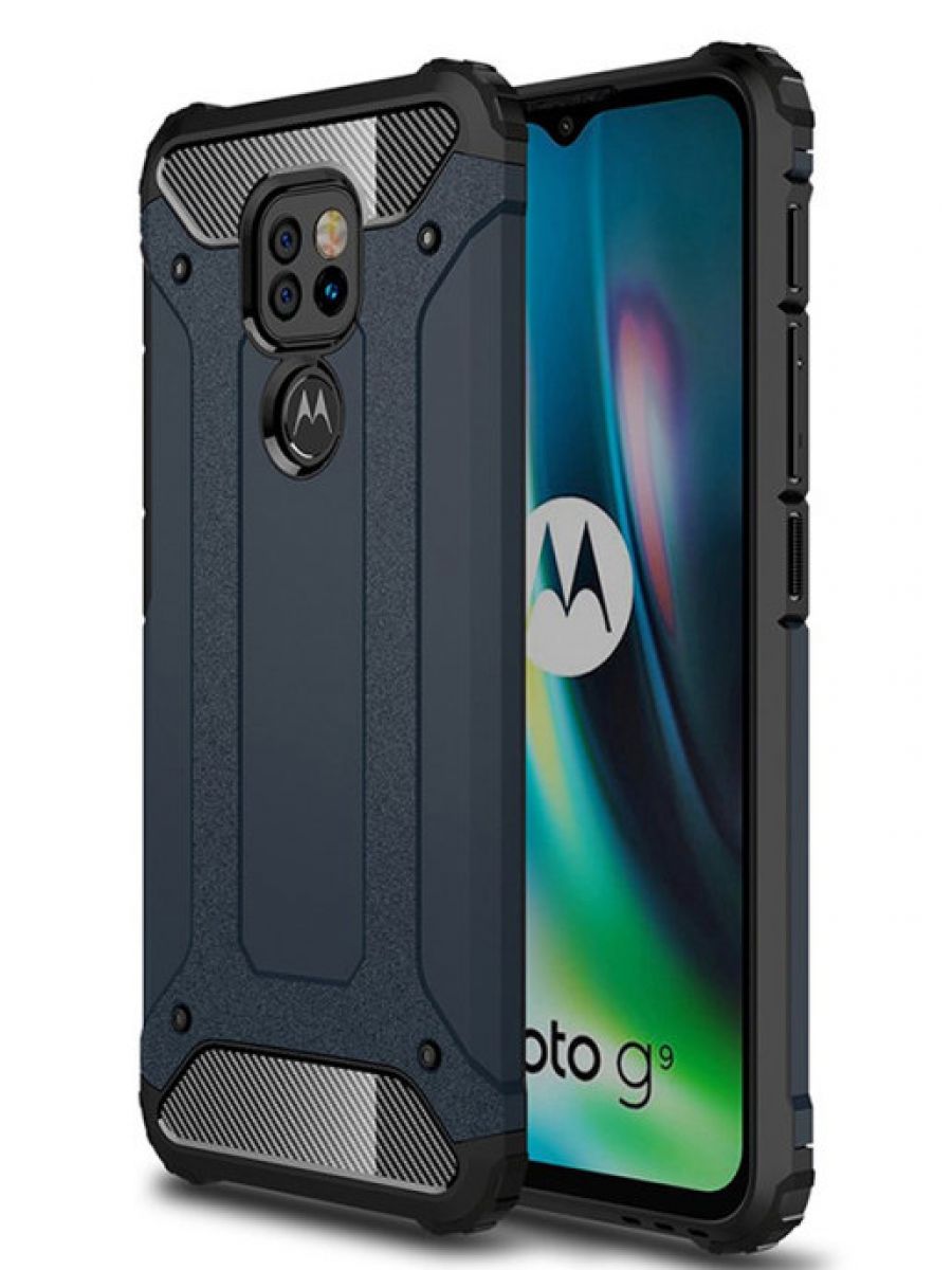 Brodef Delta противоударный чехол для Motorola Moto G9 Play / Moto E7 Plus синий