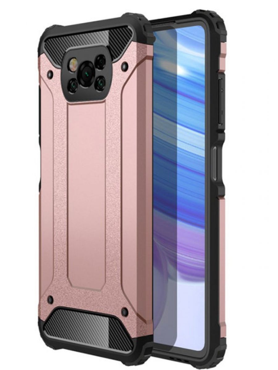 Brodef Delta противоударный чехол для Xiaomi Poco X3 NFC розовый