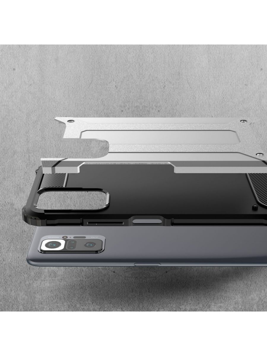 Brodef Delta противоударный чехол для Xiaomi Redmi Note 10 Pro Синий
