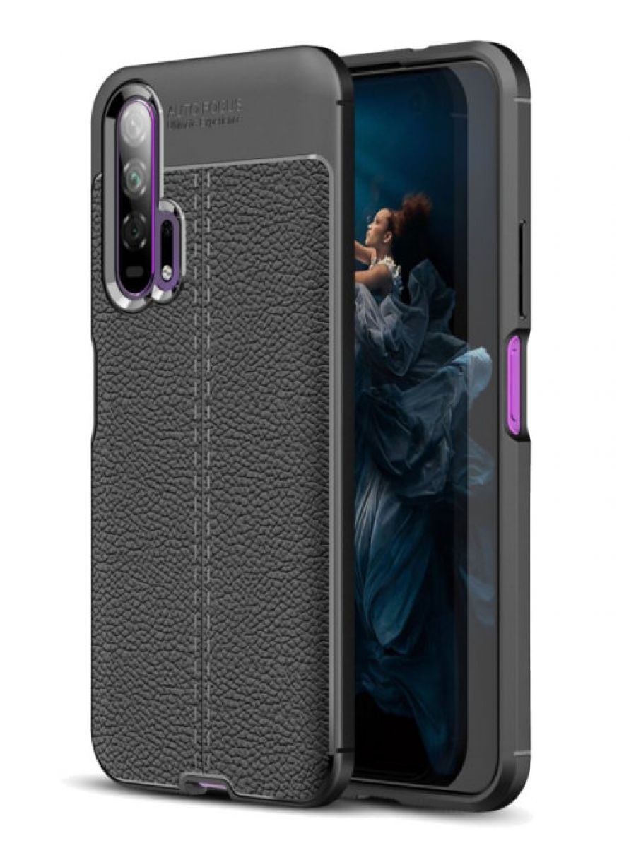Brodef Fibre силиконовый чехол для Huawei Honor 20 Pro /  Honor 20 / Nova 5T черный