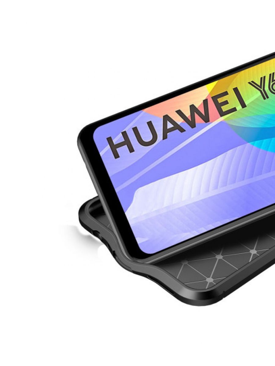 Brodef Fibre силиконовый чехол для Huawei Y6p черный