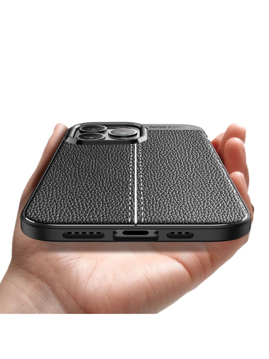 Brodef Fibre силиконовый чехол для iPhone 13 Pro Черный